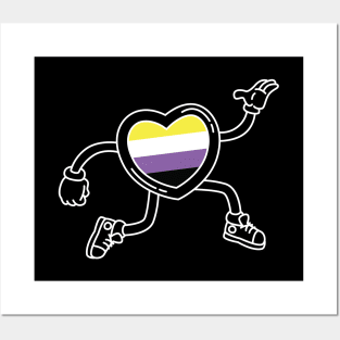 Pride Heart - Non-Binary Posters and Art